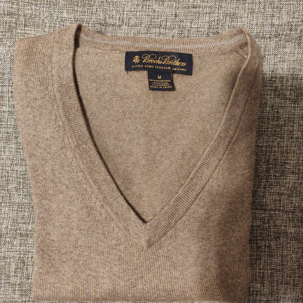 Brooks Brothers merino wool v-neck sweater